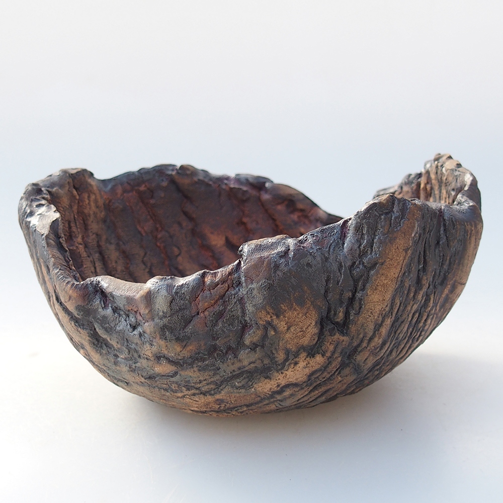 Conchiglia in ceramica 13,5 x 12,5 x 7,5 cm , colore marrone