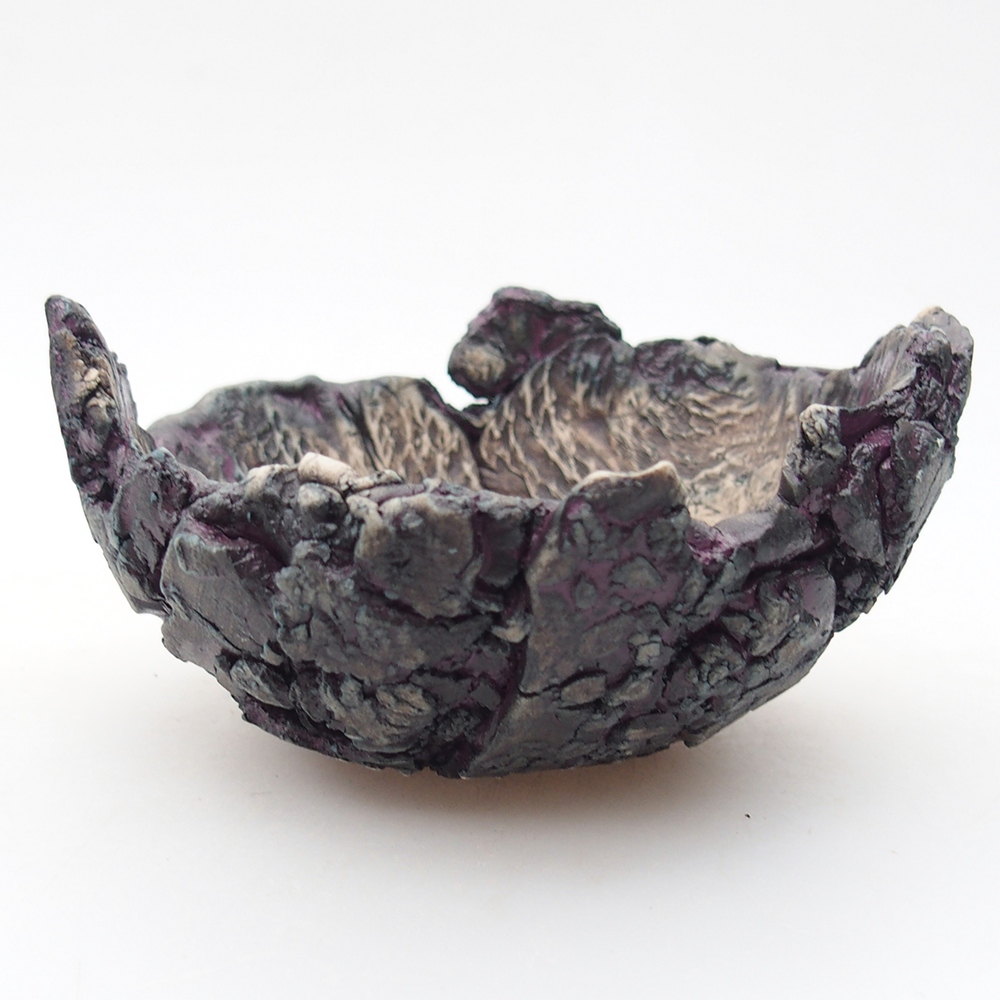 Conchiglia in ceramica 11 x 10 x 6 cm , colore viola