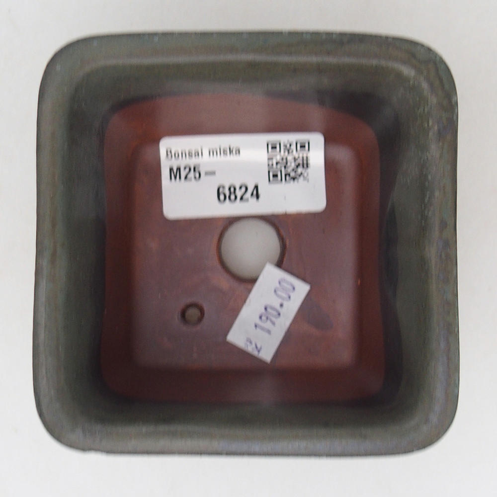 Ciotola bonsai in ceramica 8,5 x 8,5 x 5 cm, grigio