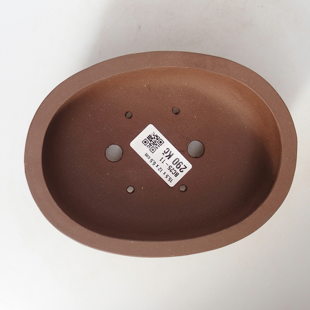 Ciotola per bonsai in ceramica 15,5 x 12 x 5,5 cm, marrone