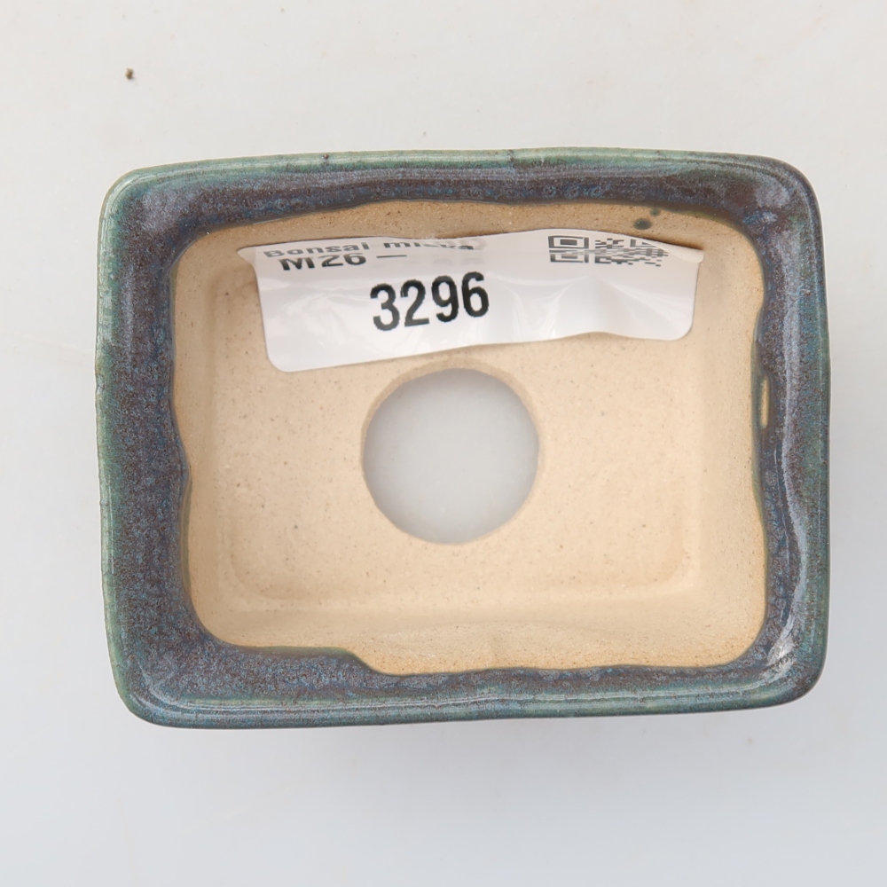 Vaso da bonsai in ceramica 6 x 4,5 x 2,5 cm, colore grigio