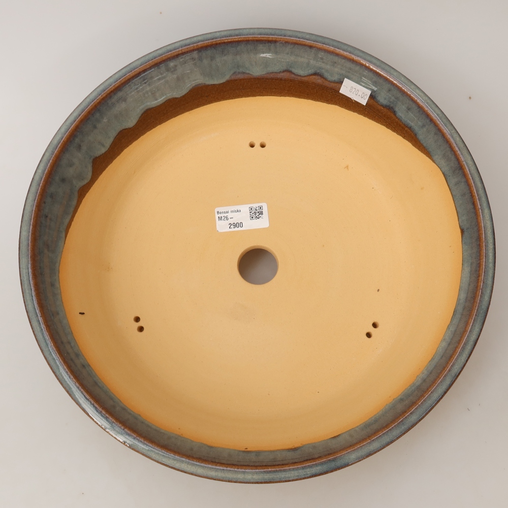 Vaso da bonsai in ceramica 31,5 x 31,5 x 9 cm, colore grigio