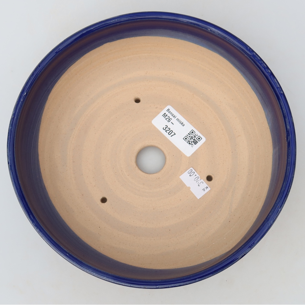 Ciotola bonsai in ceramica 19 x 19 x 6 cm, colore blu