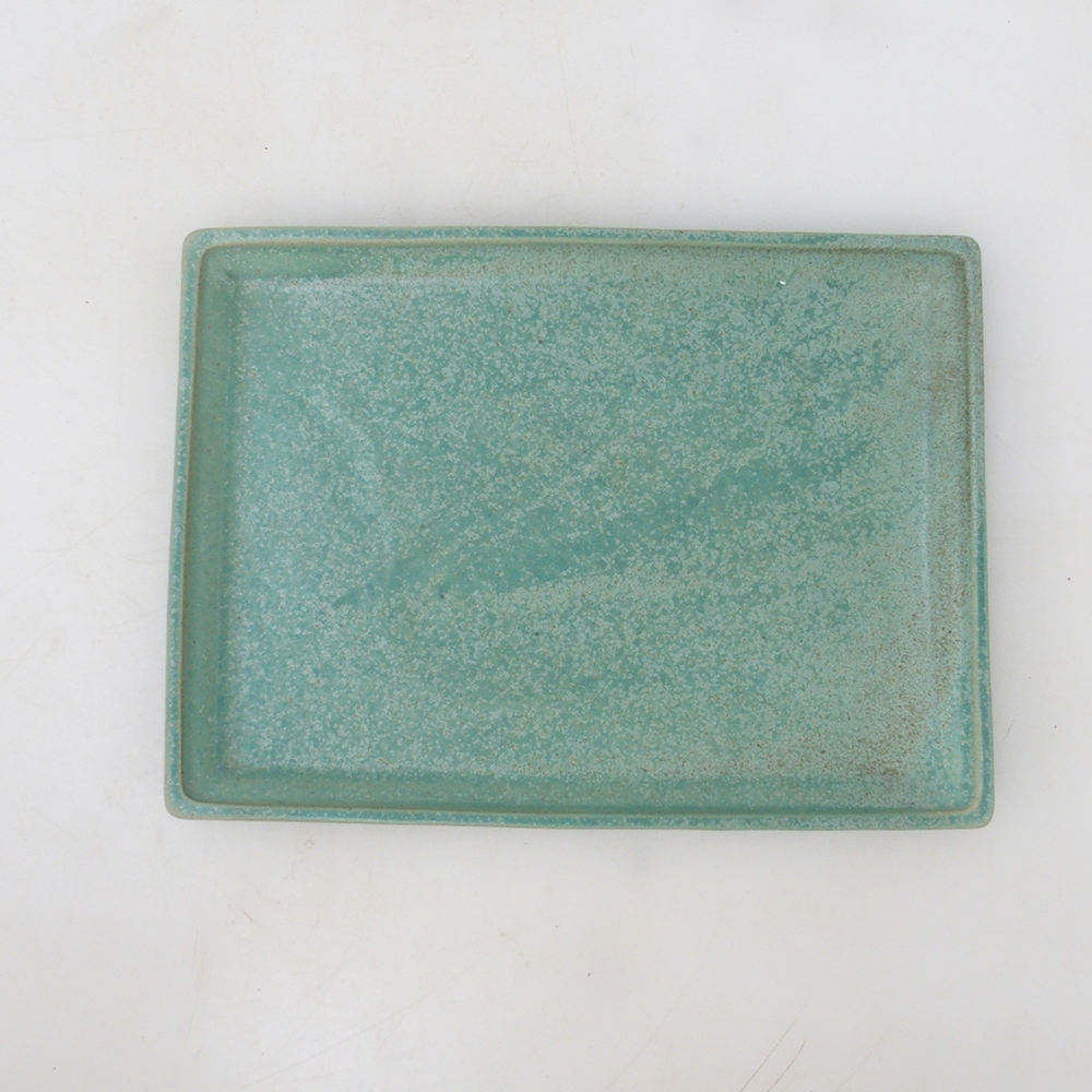 Sottovaso bonsai rettangolo 22,5 x 17 x 1,5 cm - verde
