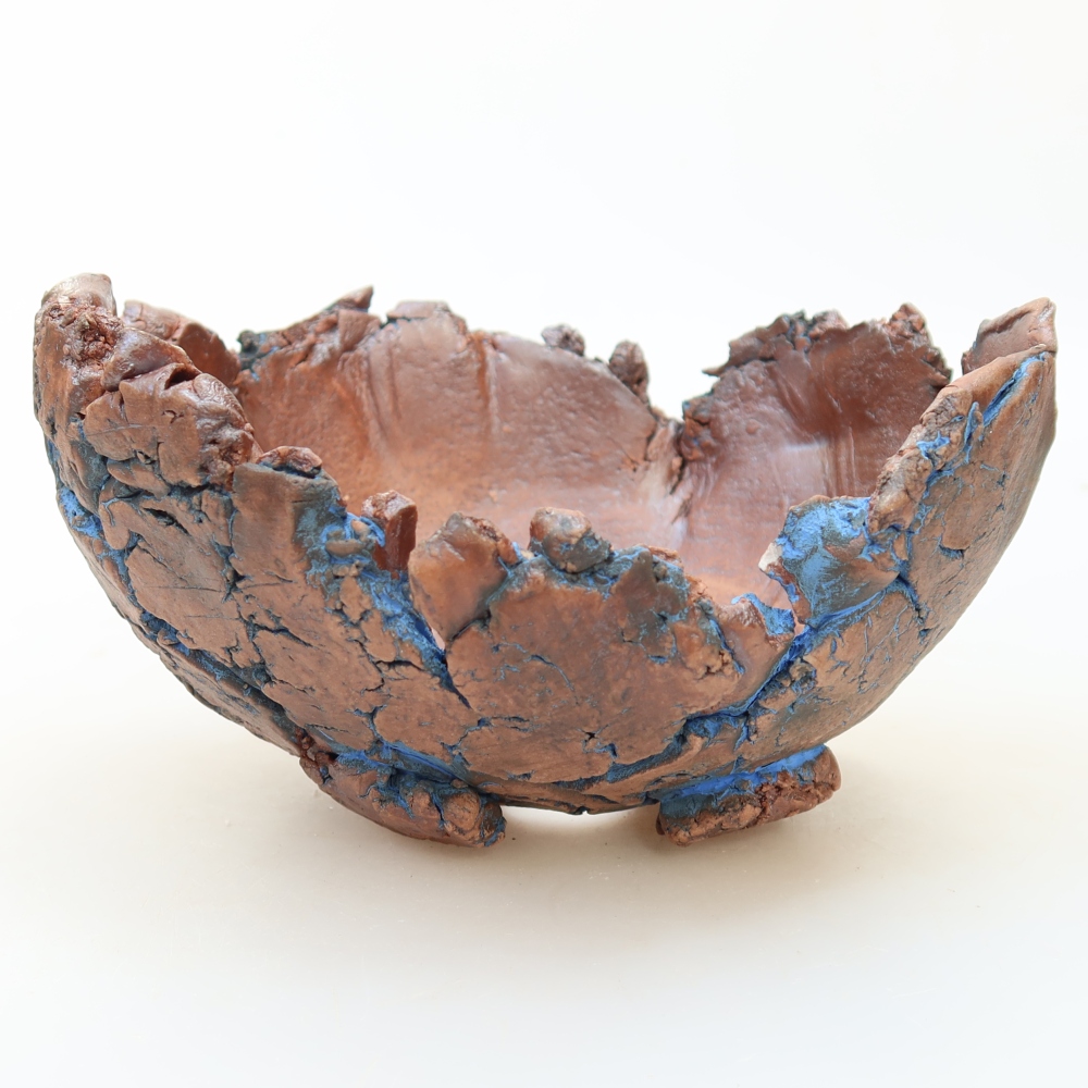 Guscio in ceramica 14,5 x 13 x 8,5 cm, colore blu