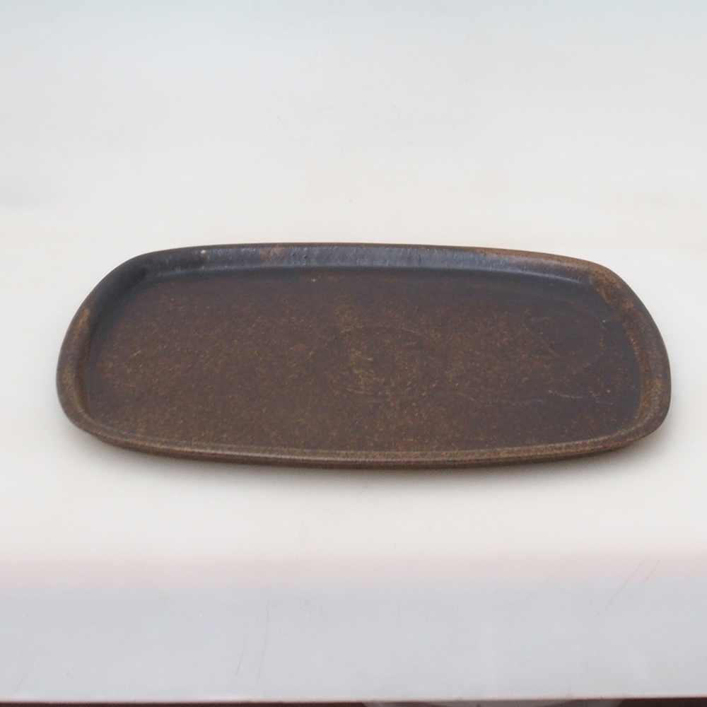 Vassoio in ceramica H09 - 28,5 x 19,5 x 1,5 cm - marrone