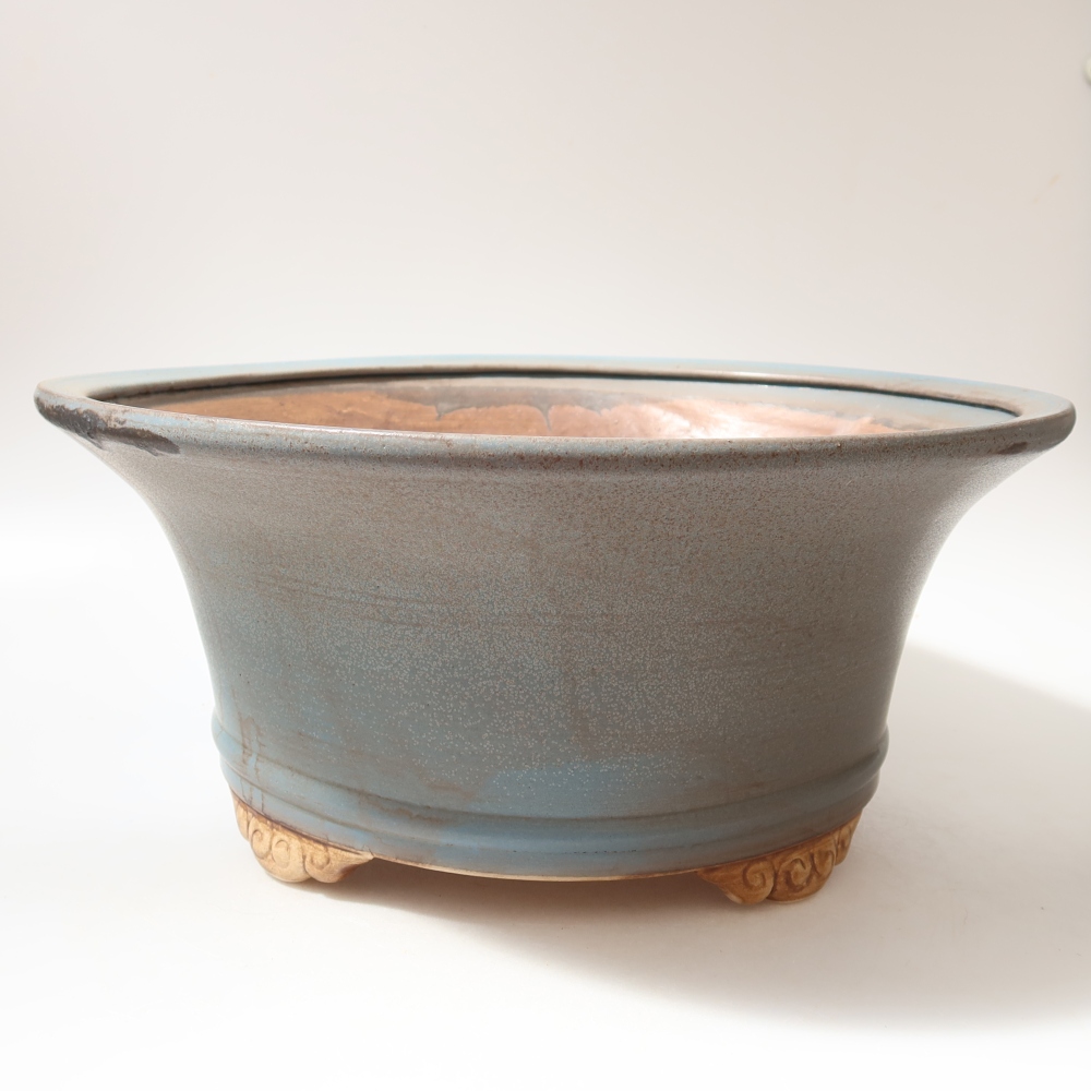 Vaso da bonsai in ceramica 32 x 32 x 14 cm, colore blu