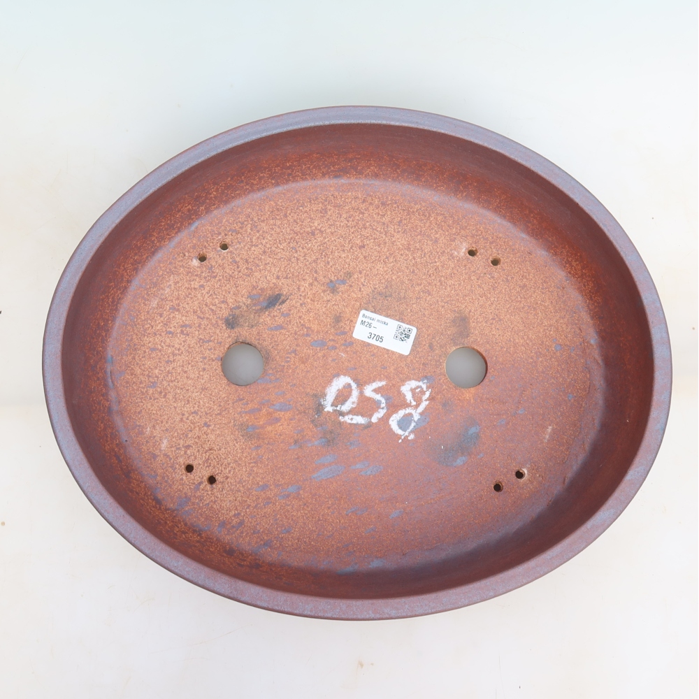 Vaso da bonsai in ceramica 38 x 31,5 x 8 cm, colore metallizzato