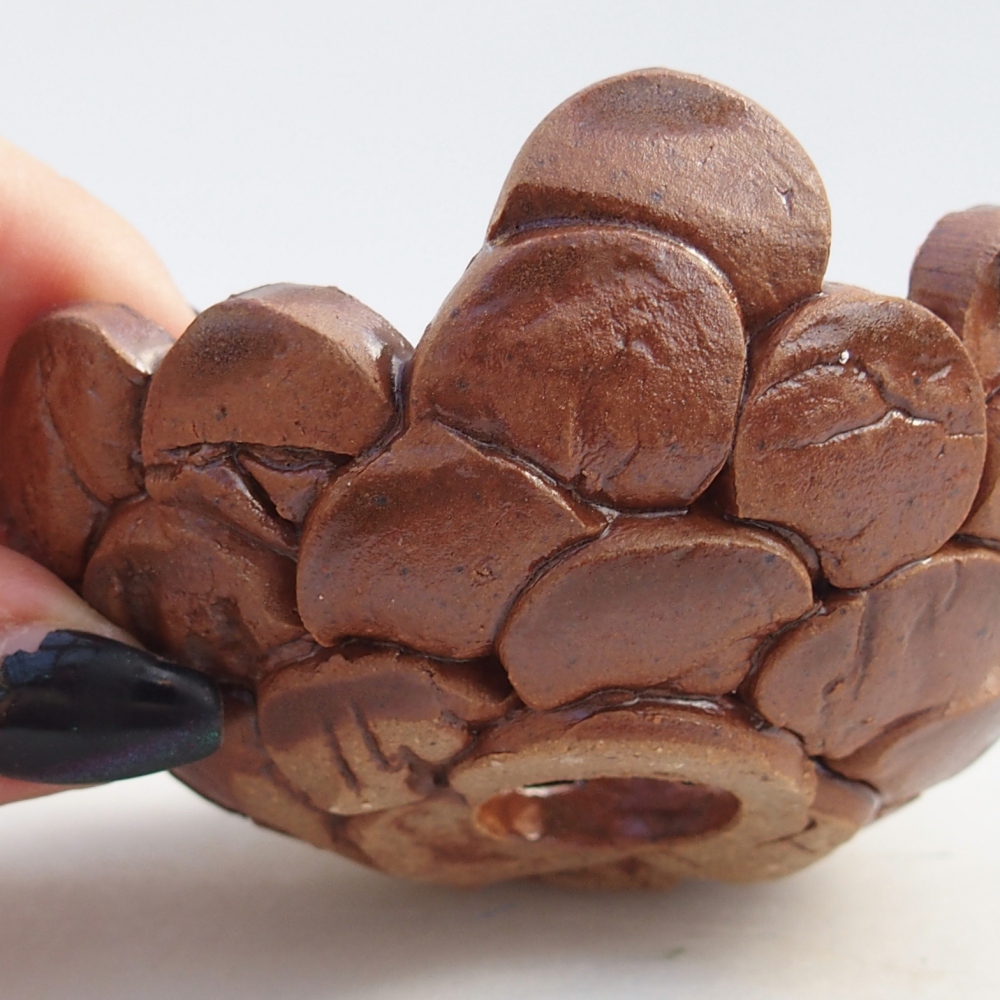 Conchiglia in ceramica 8,5 x 8,5 x 4 cm , colore marrone