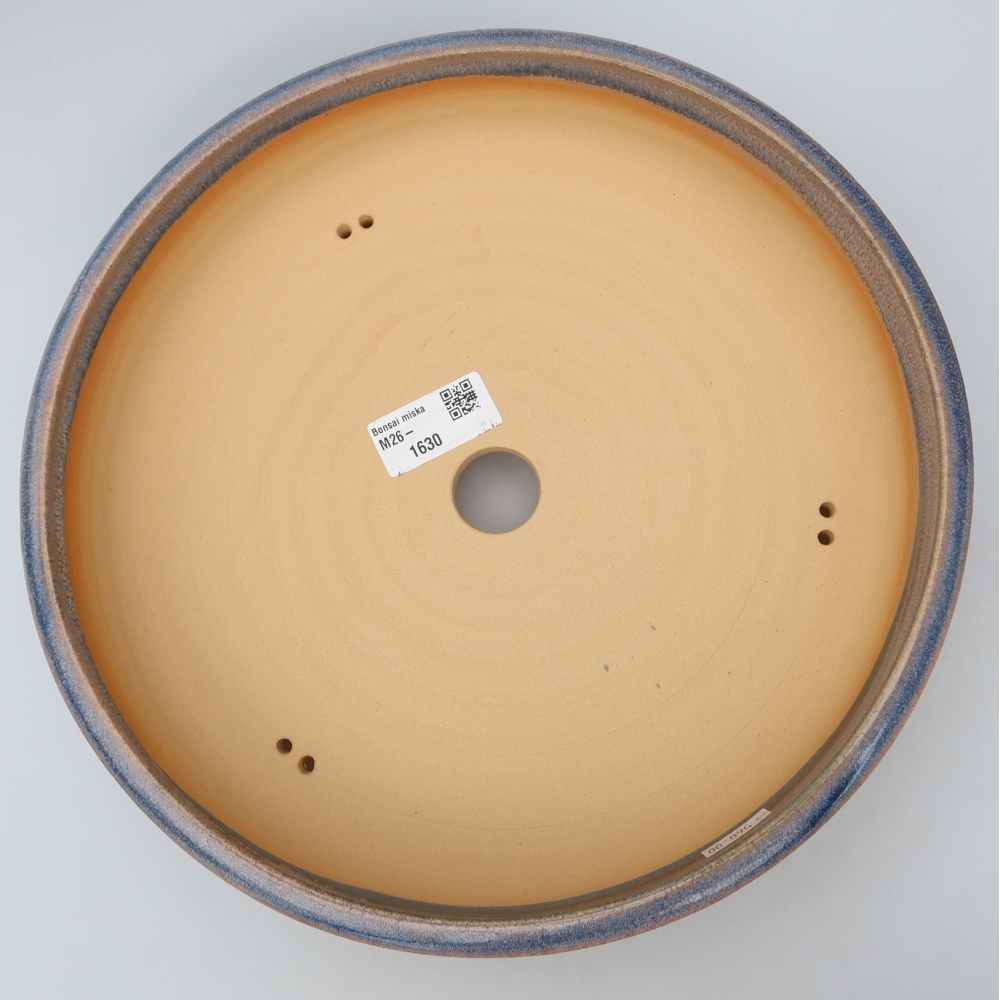 Vaso per bonsai in ceramica 27 x 27 x 6,5 cm, colore blu