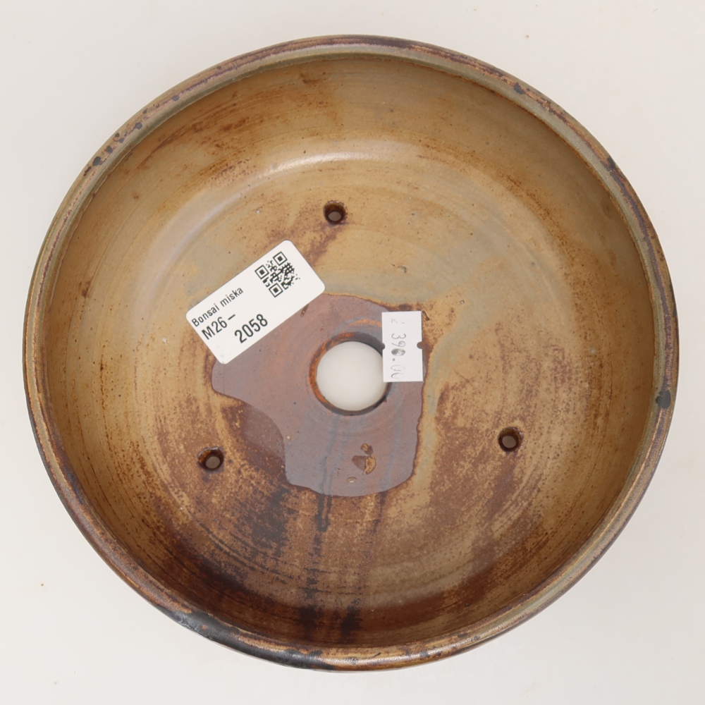Vaso da bonsai in ceramica 17 x 17 x 6 cm, colore marrone