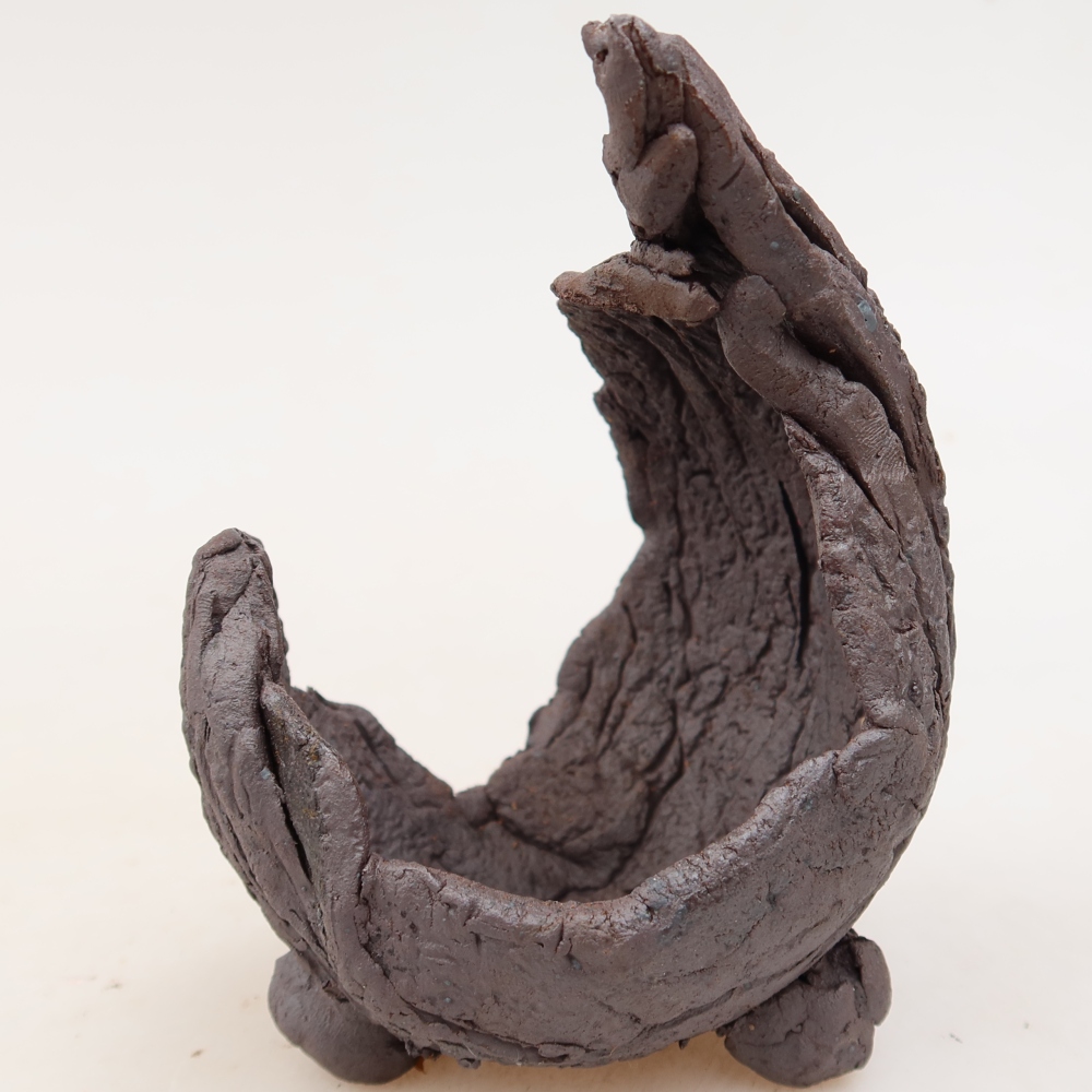 Guscio in ceramica  7,5 x 7 x 11,5 cm, colore marrone
