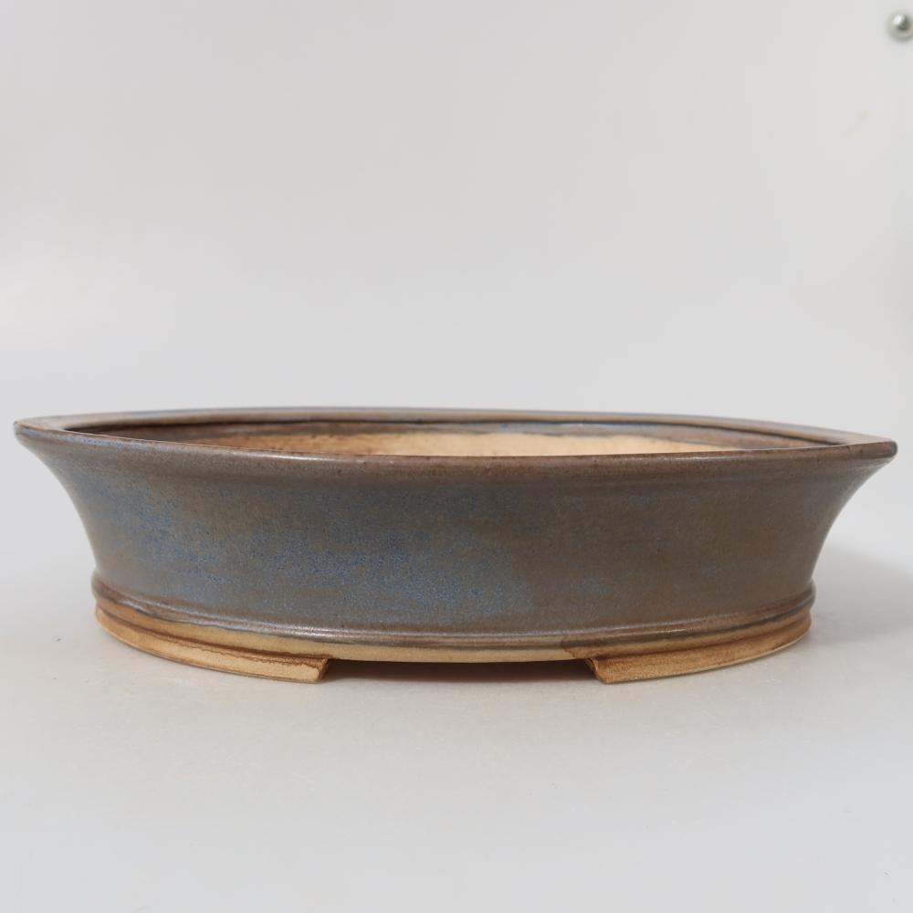 Vaso da bonsai in ceramica 27 x 24,5 x 5,5 cm, colore blu