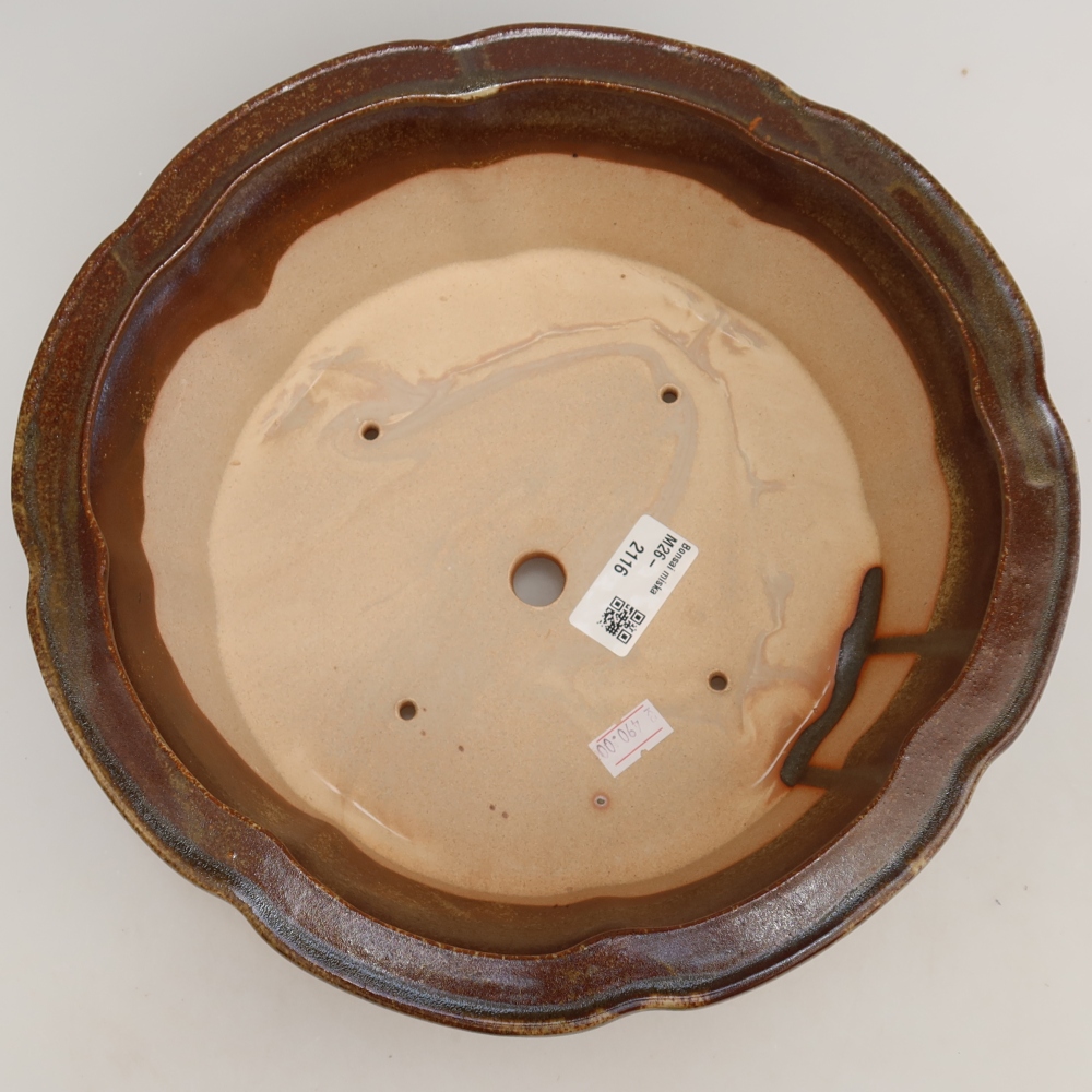 Ciotola bonsai in ceramica 26 x 26 x 8 cm, marrone