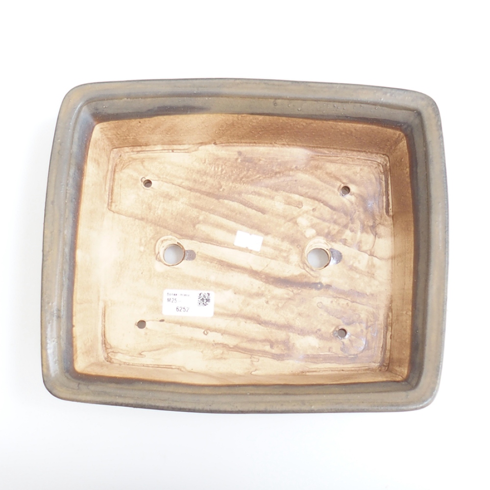 Ciotola per bonsai in ceramica 29,5 x 25 x 7,5 cm, marrone