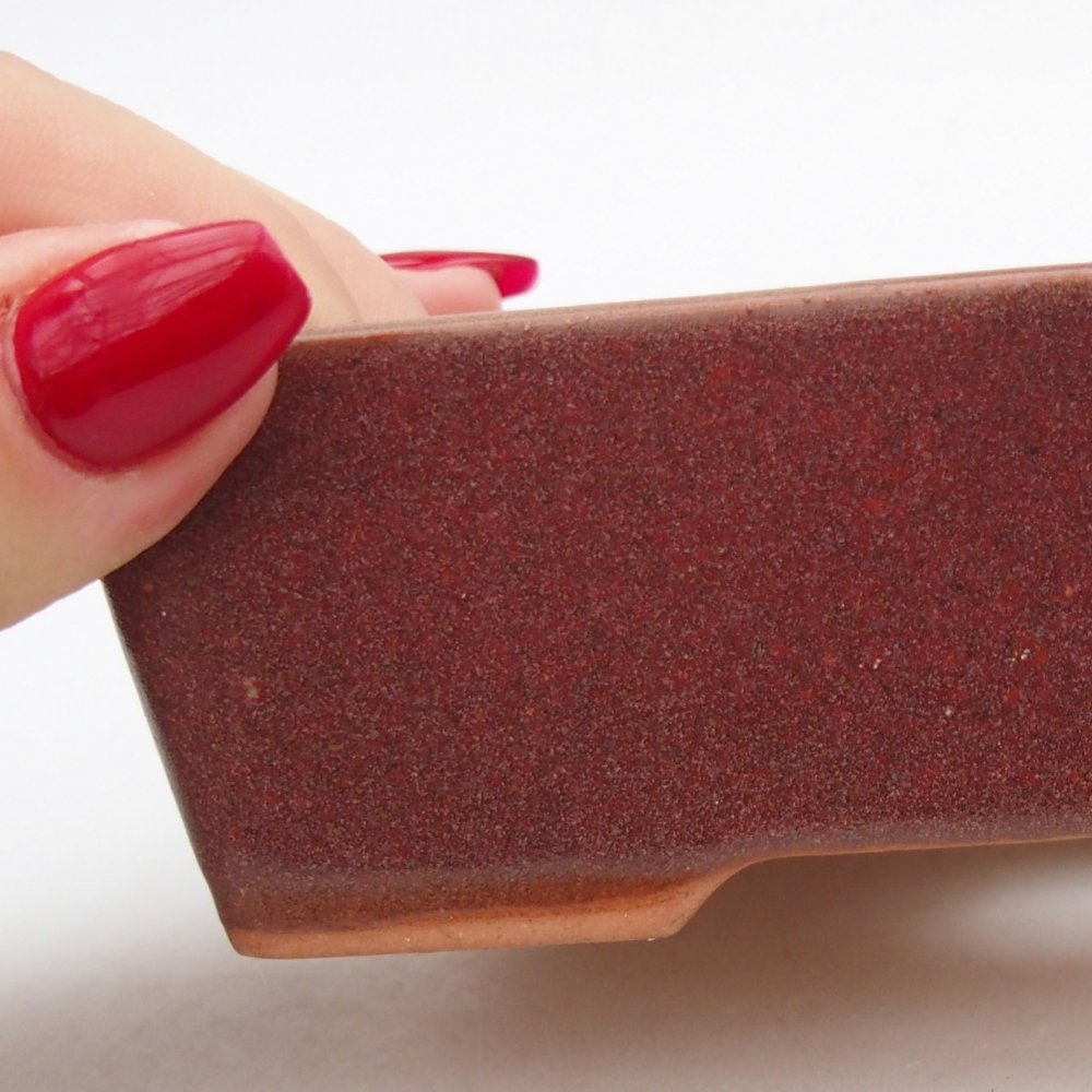 Ciotola bonsai in ceramica 26 x 26 x 8 cm, colore rosso