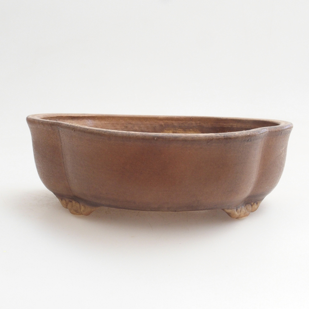 Ciotola per bonsai in ceramica 10 x 8,5 x 4 cm, marrone