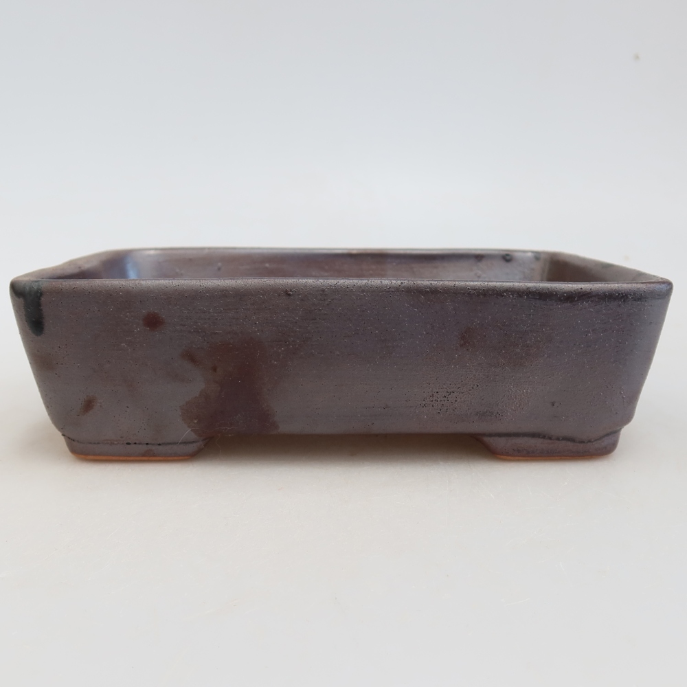 Ciotola bonsai in ceramica 18 x 13 x 5 cm, colore metallo