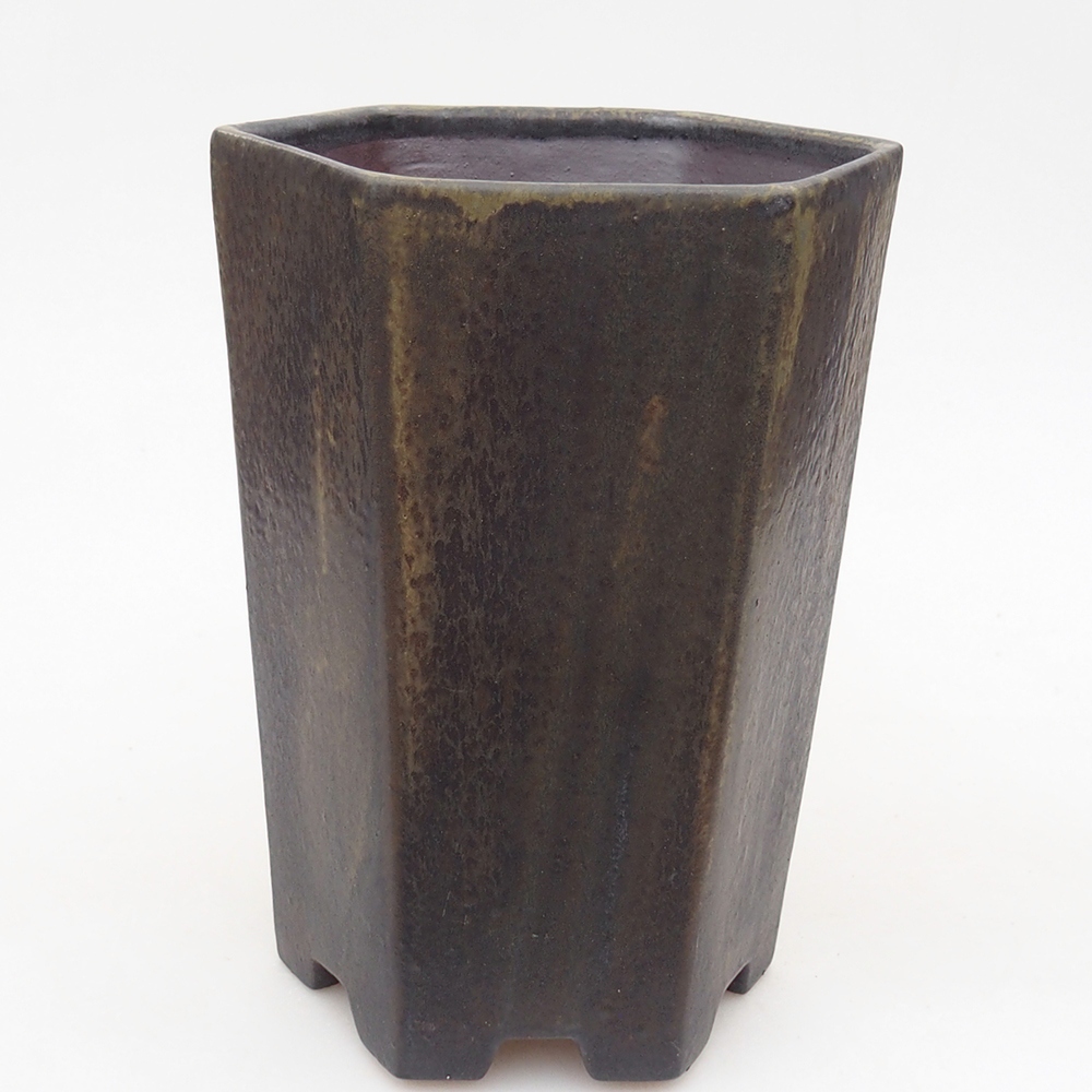 Ciotola bonsai in ceramica 13 x 11,5 x 17 cm, verde-grigio