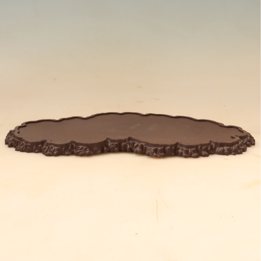 Base in plastica per bonsai 33 x 19 x 1,5 cm, colore marrone