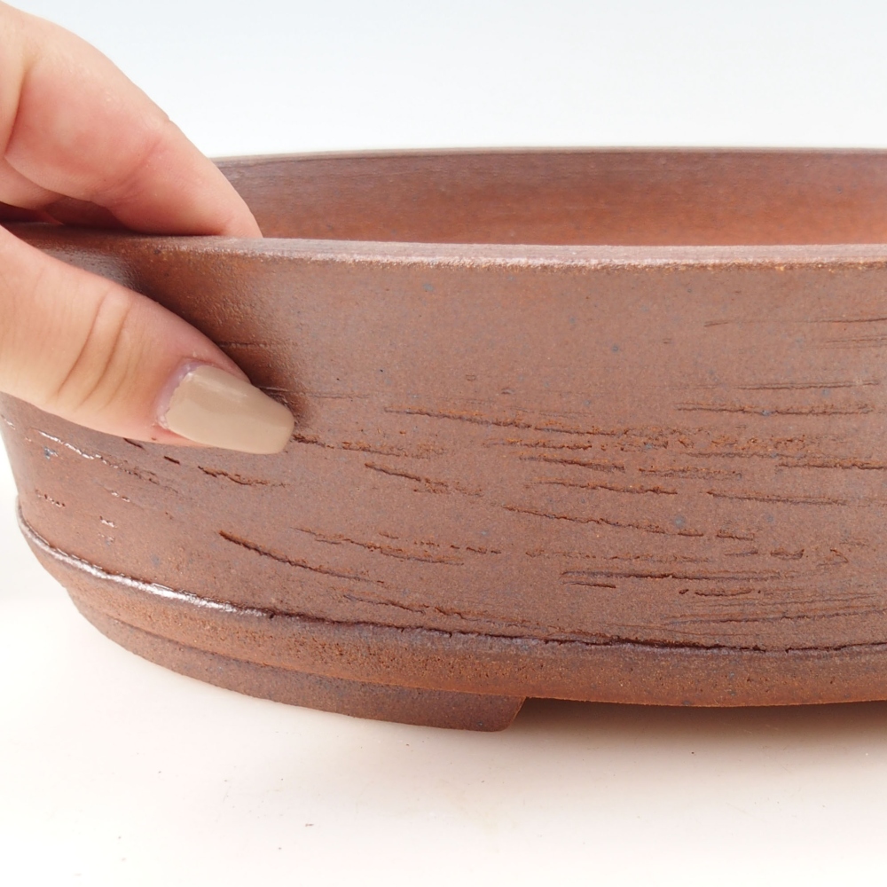 Ciotola per bonsai 34 x 26 x 8 cm , colore marrone