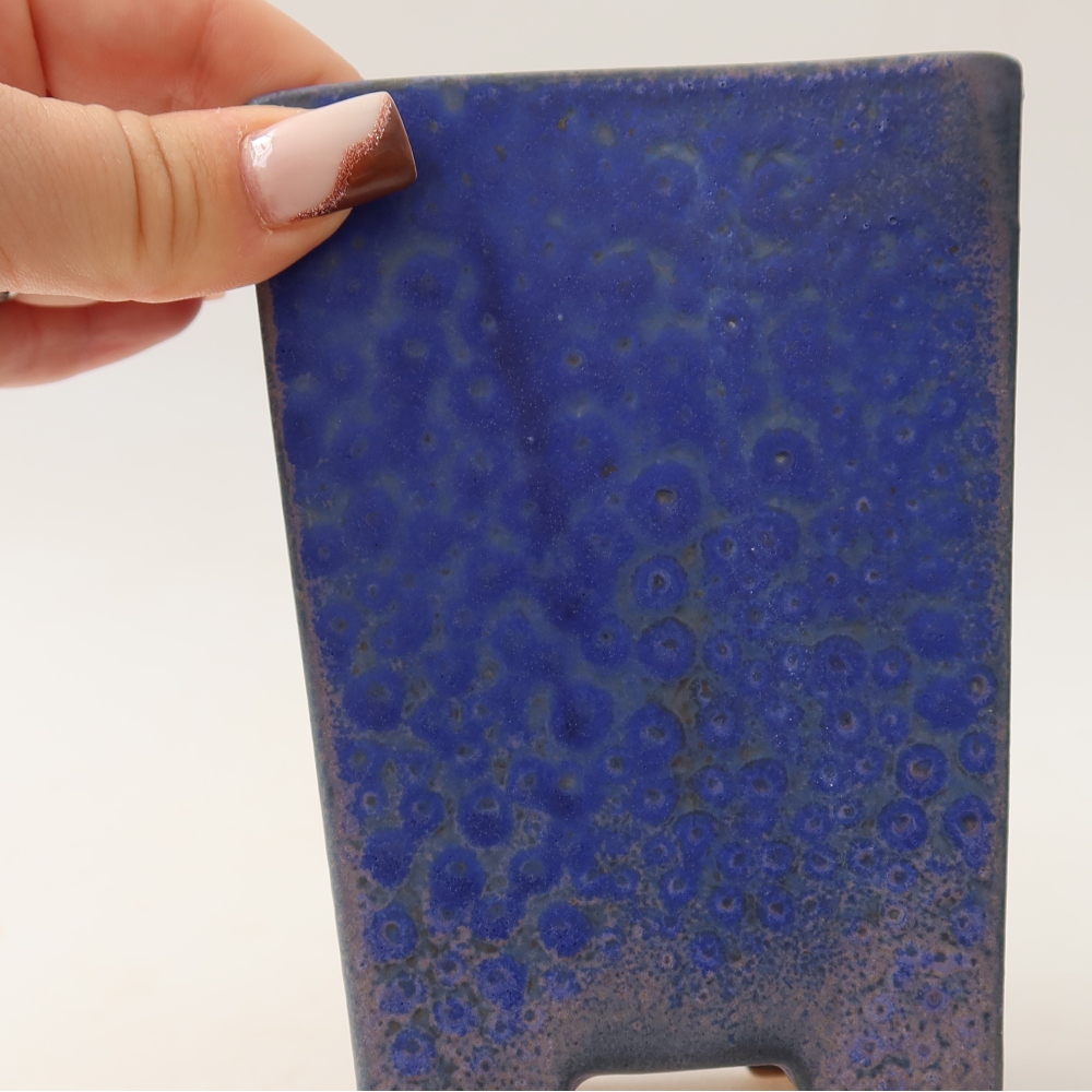 Ciotola bonsai in ceramica 9 x 9 x 12,5 cm, colore blu