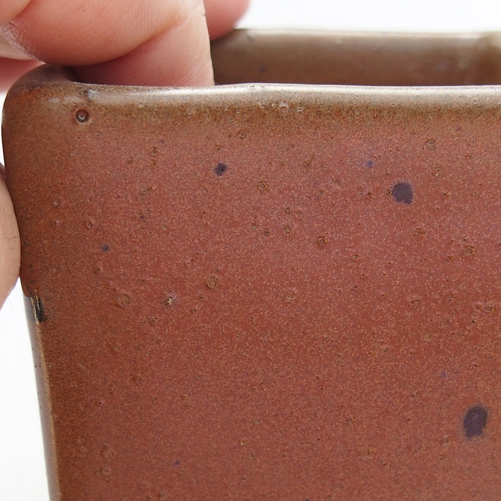 Ciotola per bonsai in ceramica 7,5 x 7,5 x 10,5 cm, marrone