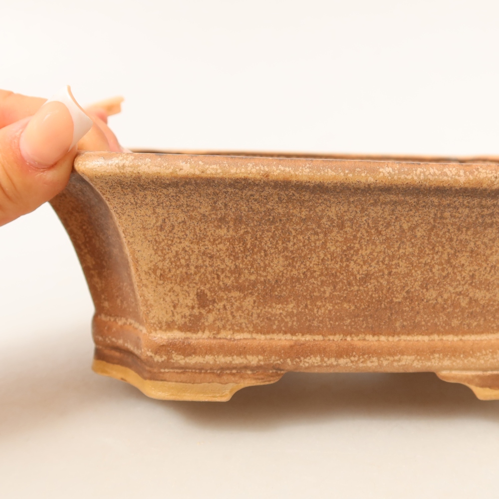 Vaso da bonsai in ceramica 18 x 15 x 6 cm, colore rosa
