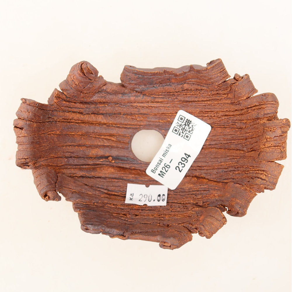 Conchiglia in ceramica  12 x 8,5 x 5,5 cm, colore marrone