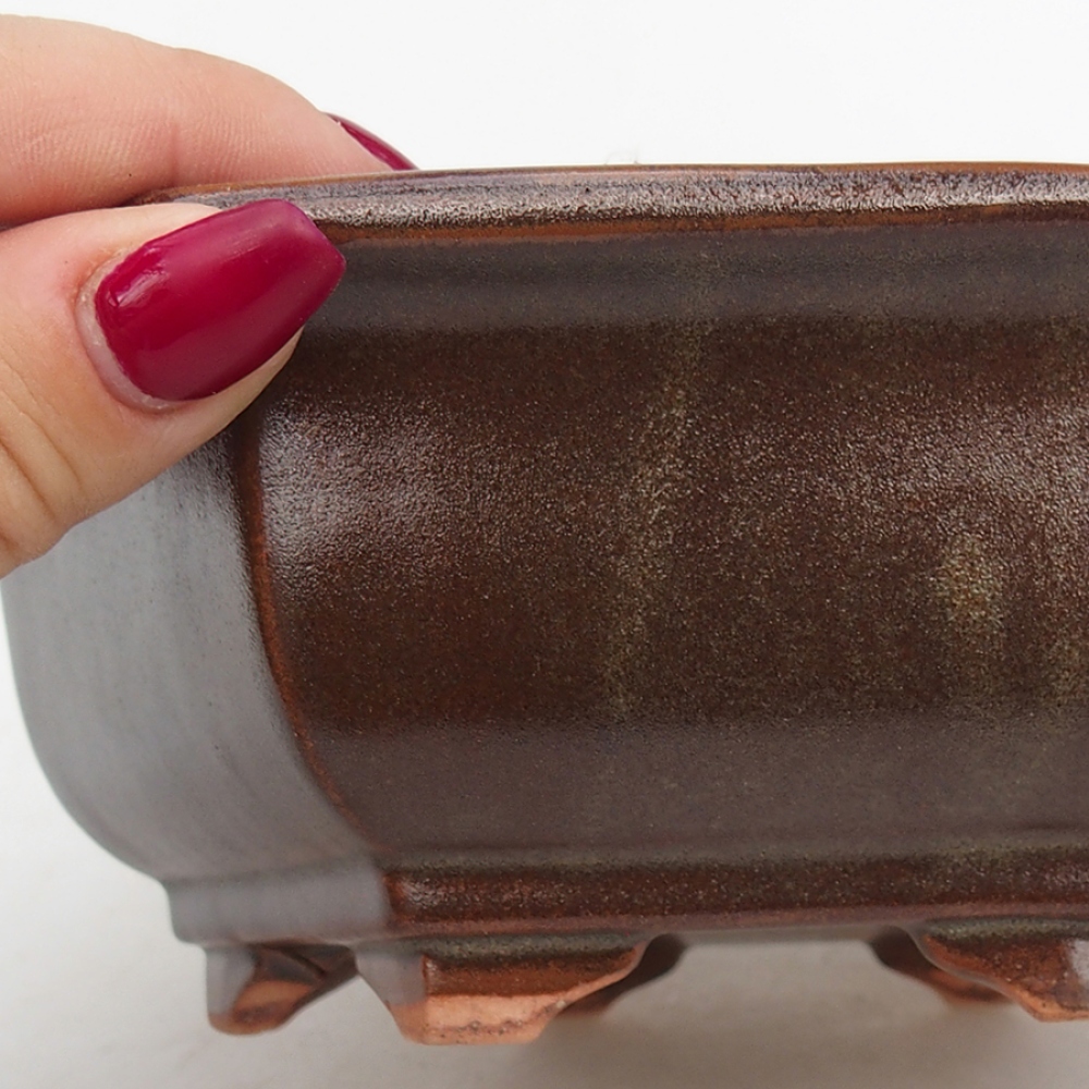 Ciotola bonsai in ceramica 17 x 15 x 6 cm, marrone