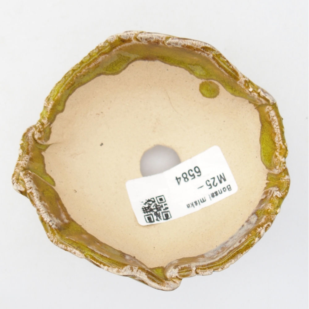 Conchiglia in ceramica 9 x 8,5 x 5 cm , giallo