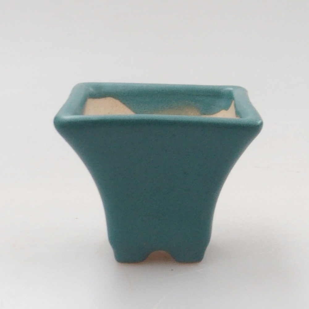 Ciotola bonsai in ceramica 6,5 x 5,5 x 4 cm, colore blu