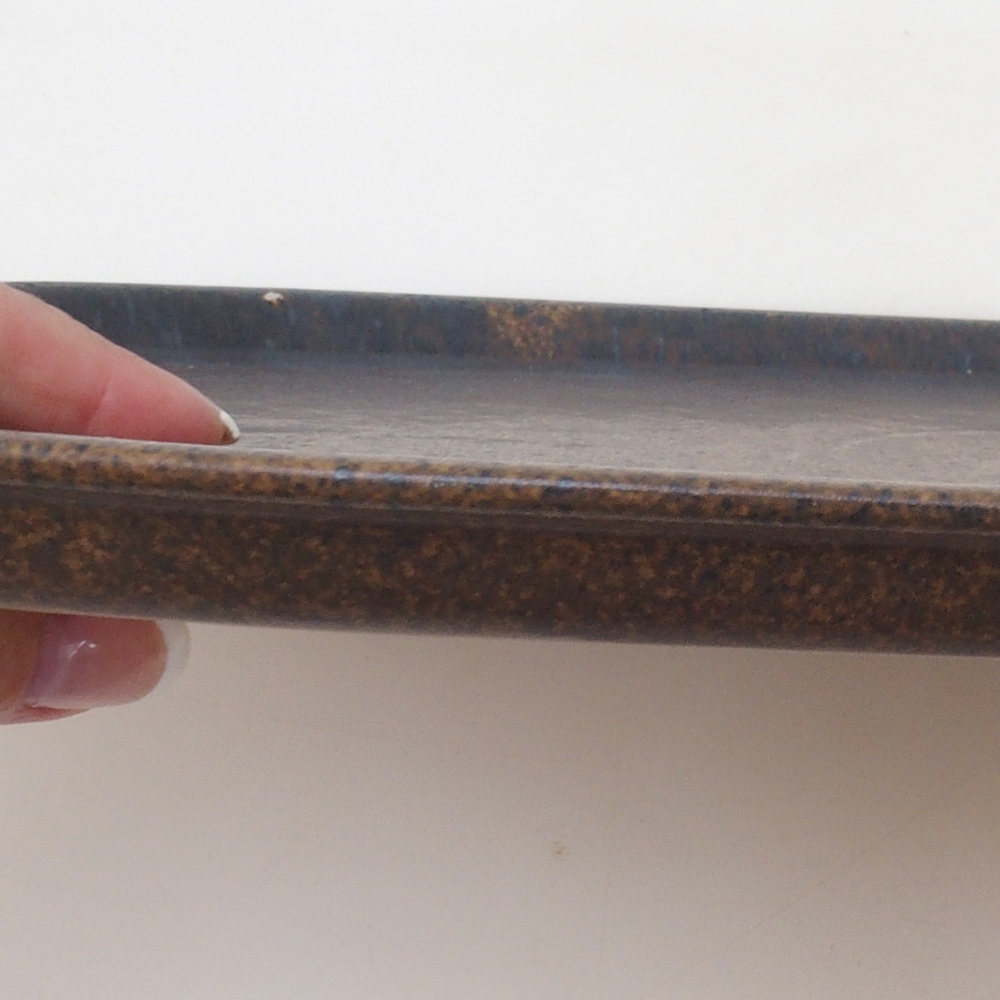 Ciotola in ceramica H10 - 34 x 23,5 x 1,5 cm - marrone