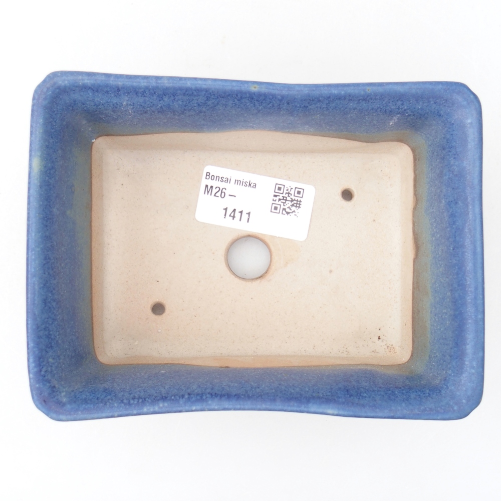 Ciotola bonsai in ceramica 13,5 x 10 x 5,5 cm, colore blu