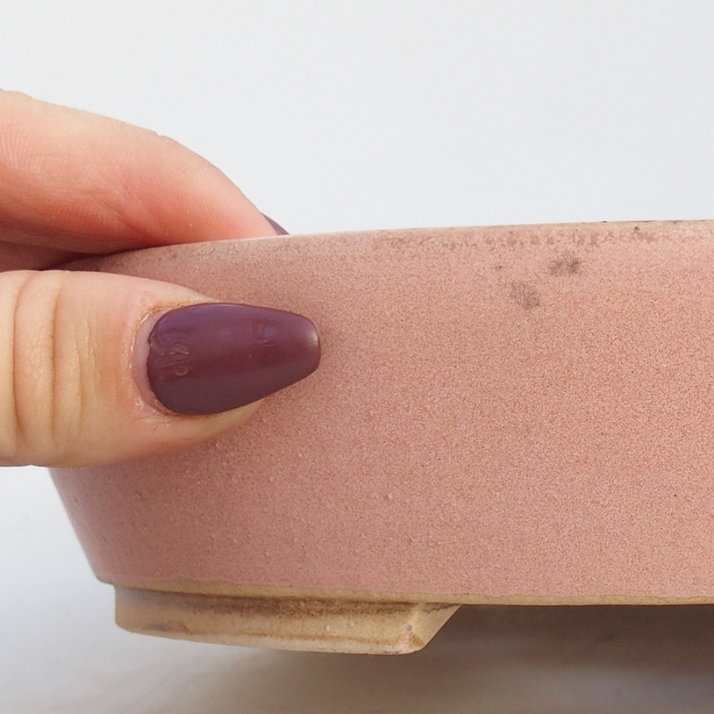 Ciotola bonsai in ceramica 18,5 x 16,5 x 4 cm, rosa