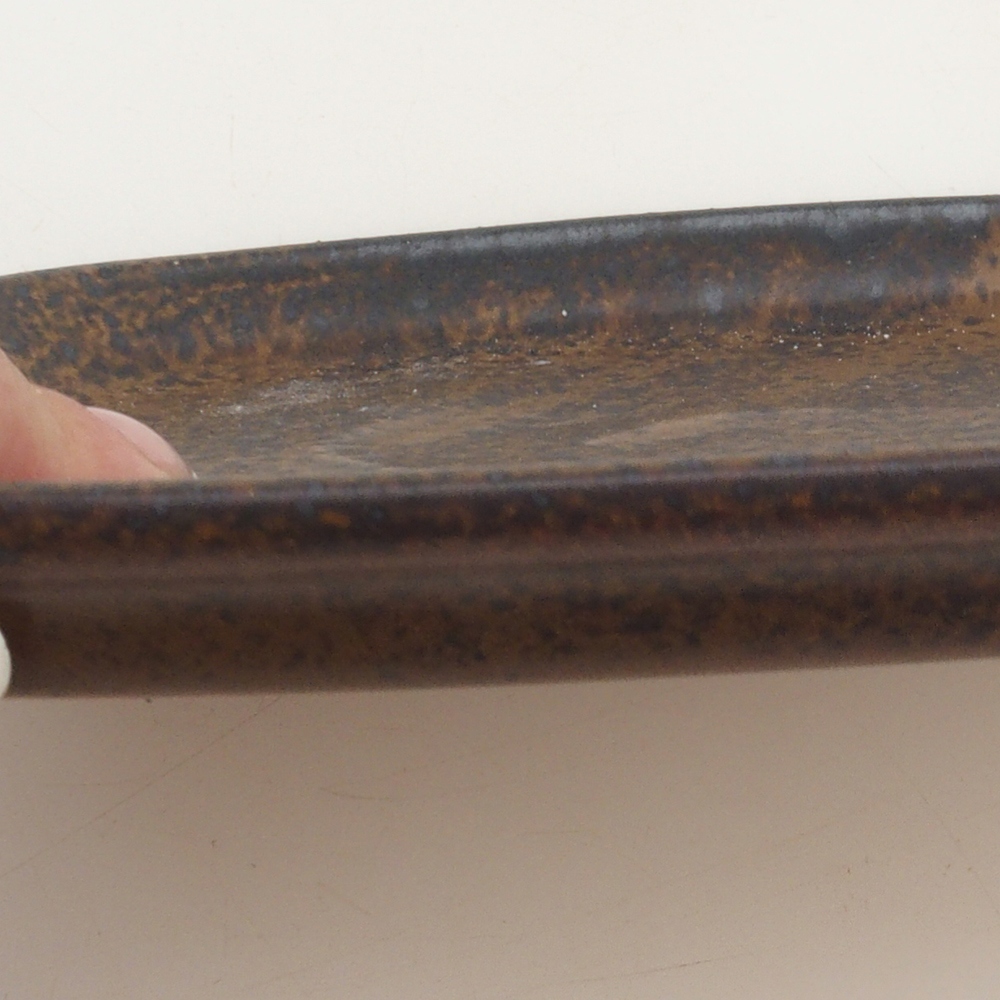 Ciotola in ceramica H25 - 20,5 x 14,5 x 1,5 cm - marrone