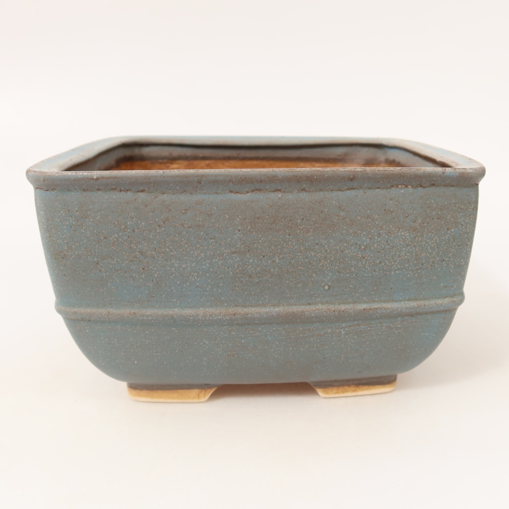 Vaso da bonsai in ceramica 16,5 x 16,5 x 9,5 cm, colore blu