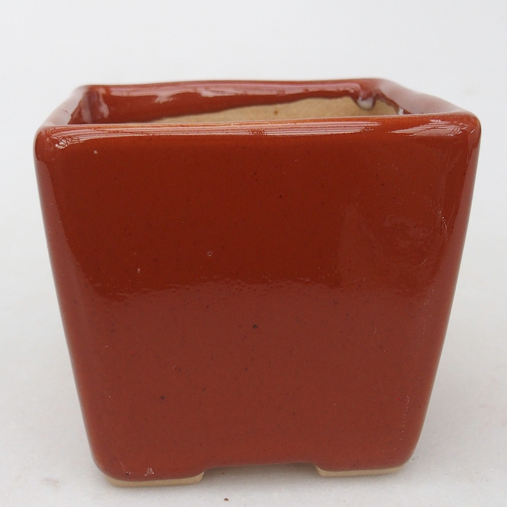 Ciotola per bonsai in ceramica 7,5 x 7,5 x 7 cm, marrone