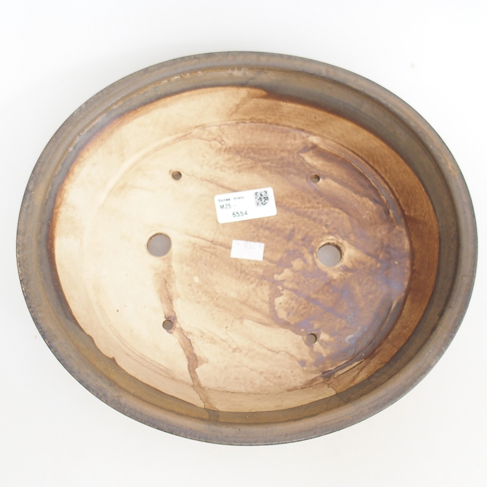 Ciotola per bonsai in ceramica 28 x 25 x 6,5 cm, marrone