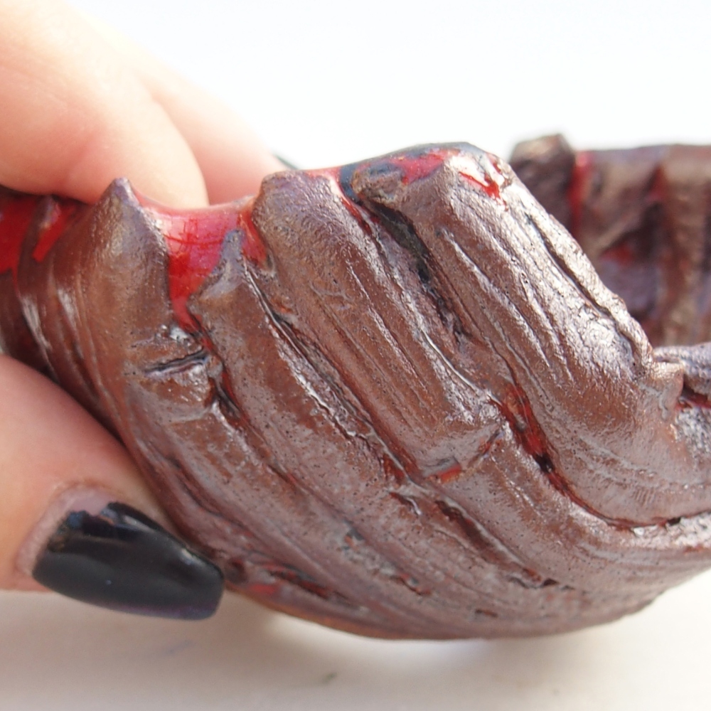 Conchiglia in ceramica 8 x 8 x 5,5 cm , colore marrone