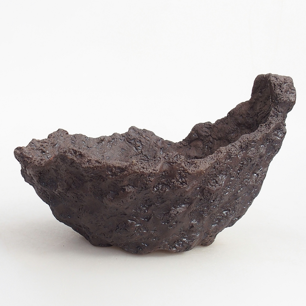 Conchiglia in ceramica 18 x 16 x 15 cm , colore marrone