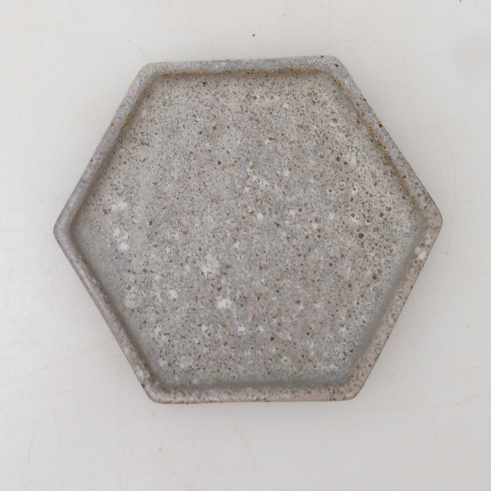 Bonsai esagonale D3 - 11 x 9,5 x 1 cm - beige