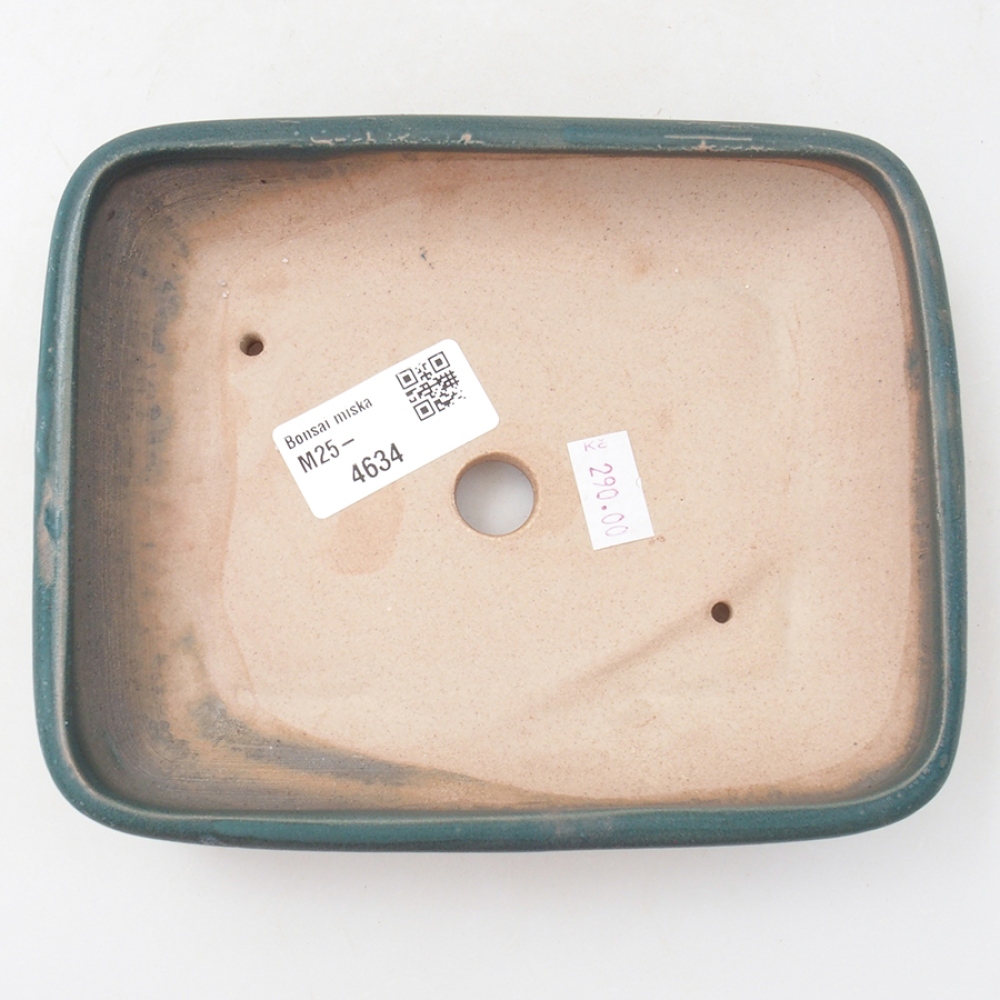 Ciotola bonsai in ceramica 17 x 13,5 x 3,5 cm, colore blu