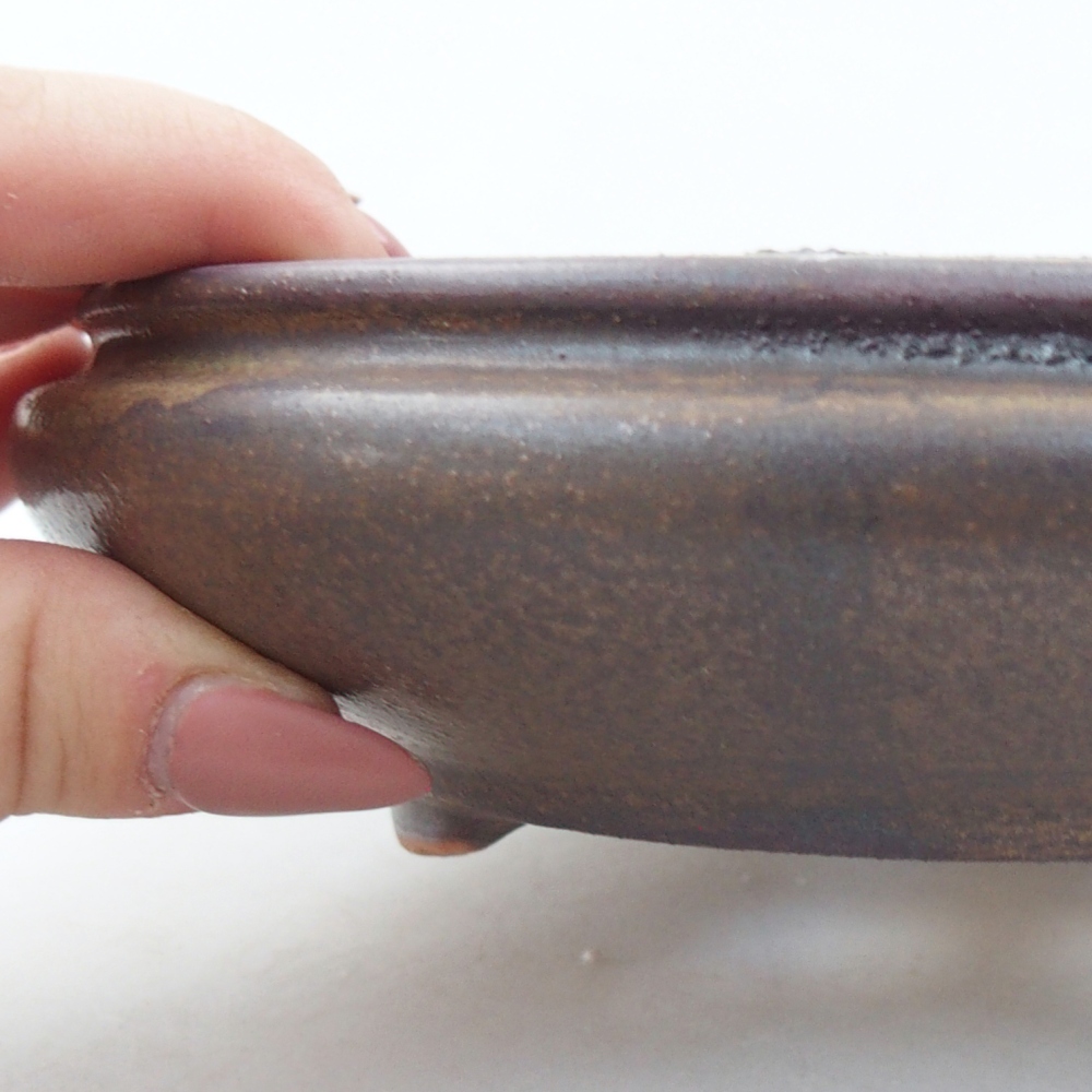 Ciotola bonsai in ceramica 26 x 26 x 8 cm, colore rosso