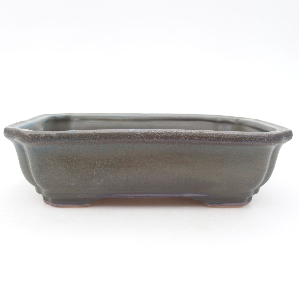 Ciotola bonsai in ceramica 18 x 13,5 x 5 cm, grigio