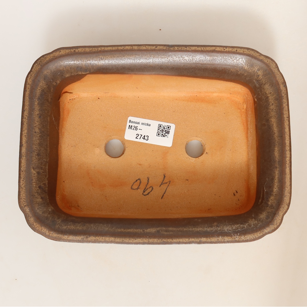Ciotola in ceramica  20 x 15,5 x 5,5 cm, colore marrone