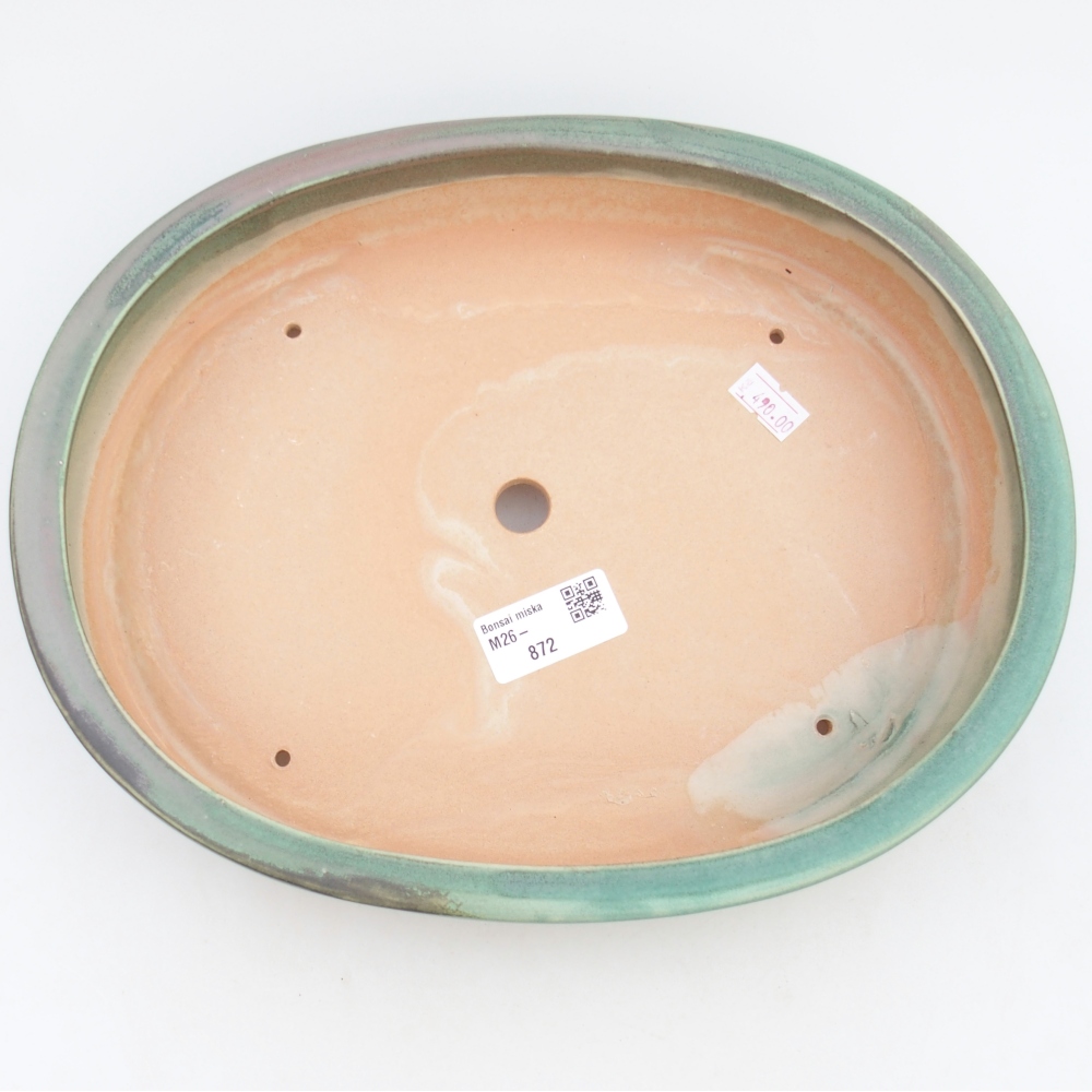 Ciotola bonsai in ceramica 26,5 x 21 x 5 cm, verde