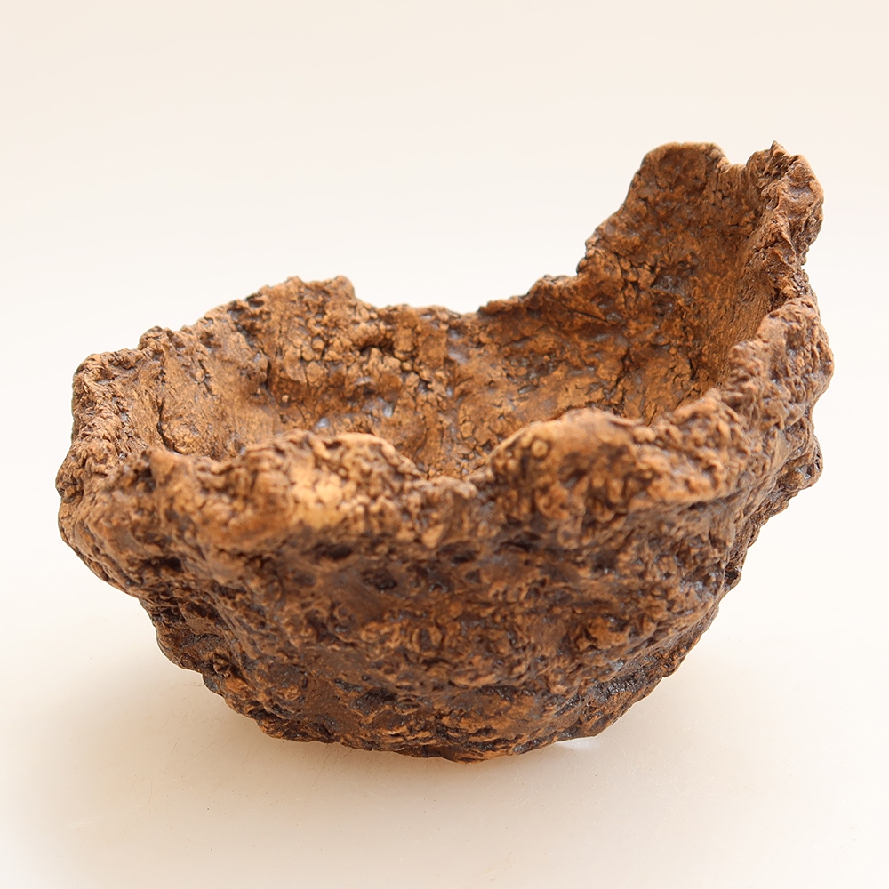 Guscio in ceramica 9 x 9 x 8,5 cm, colore marrone