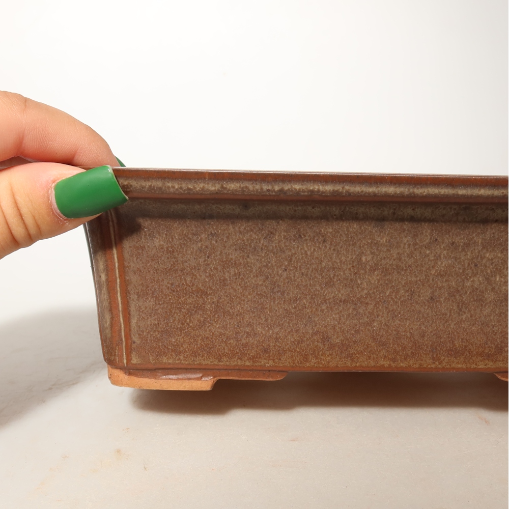 Ciotola in ceramica  20 x 15,5 x 5,5 cm, colore marrone