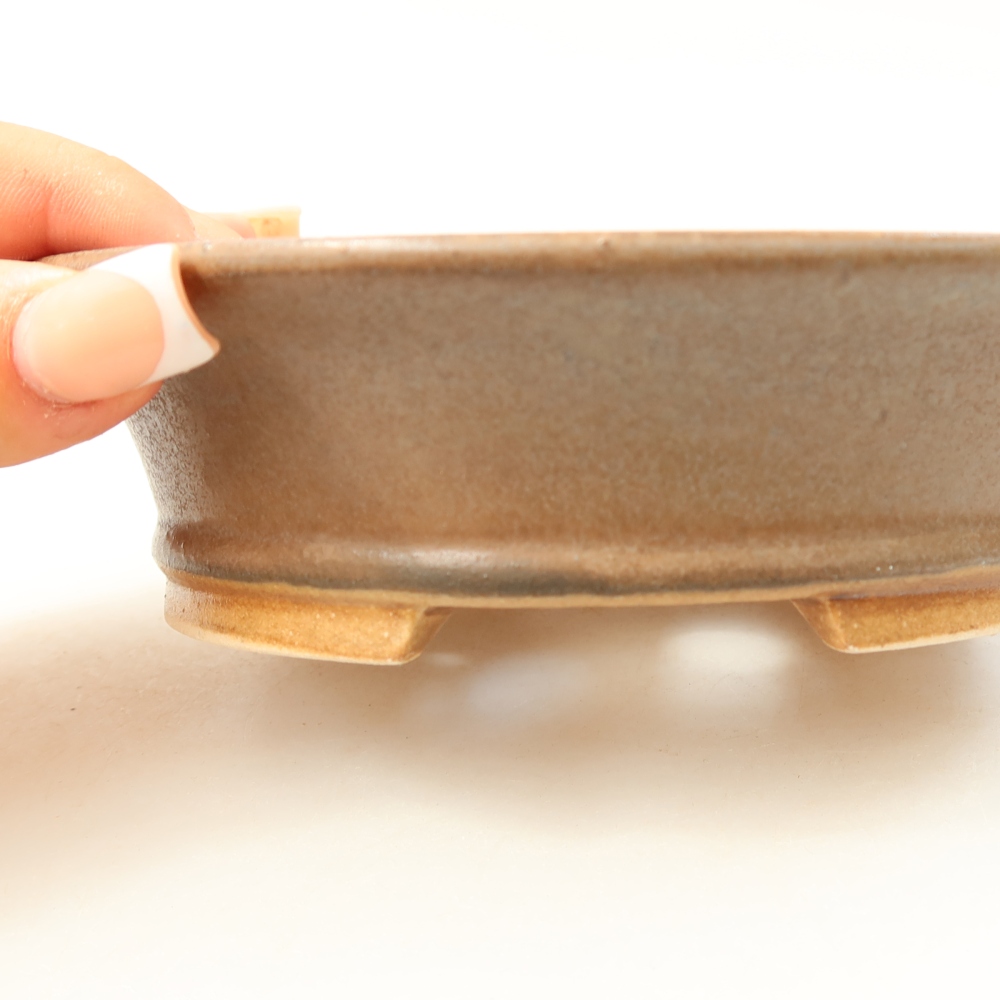Ciotola bonsai in ceramica 14,5 x 12,5 x 4 cm, colore blu